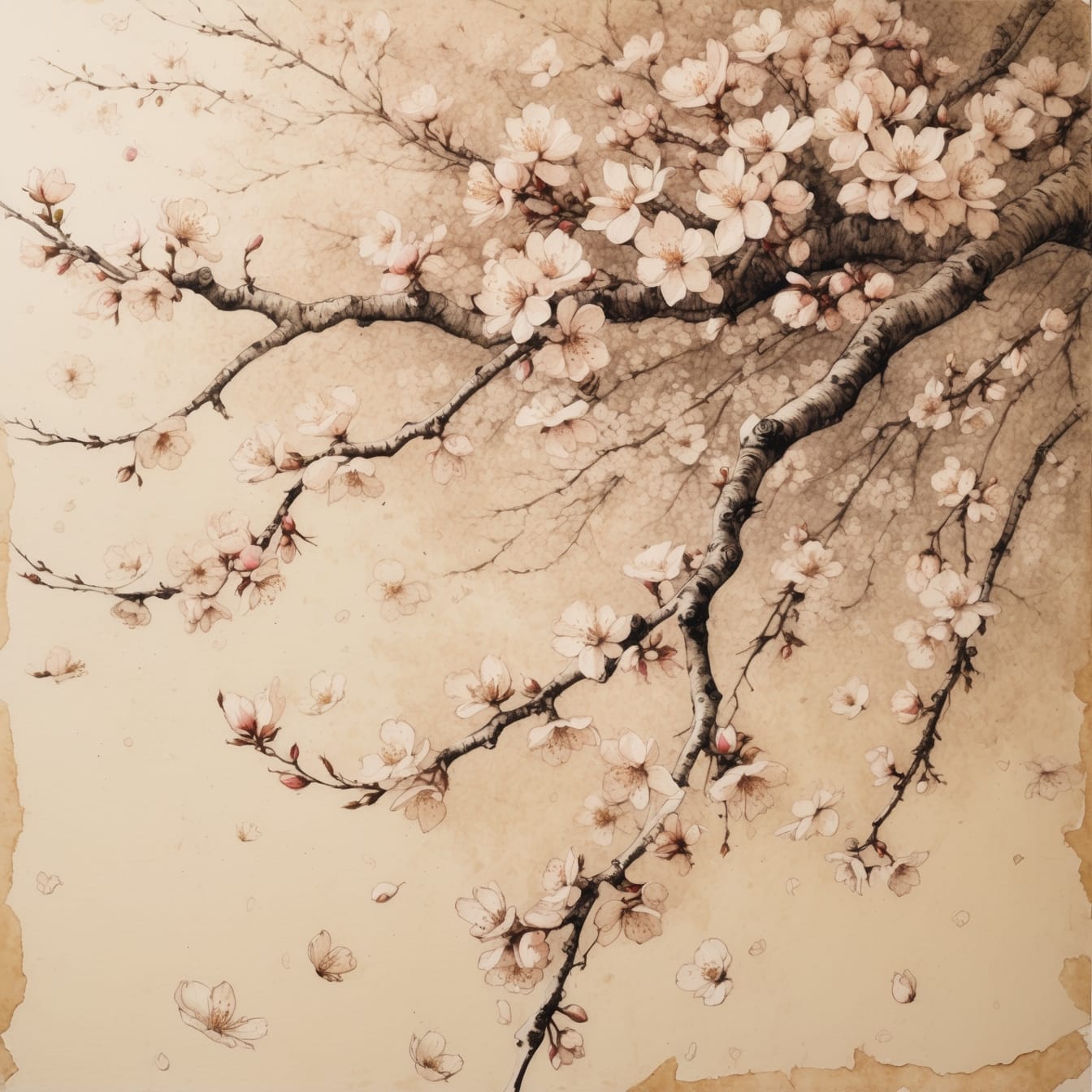 Delicate pink and white apple blossoms against spring sky - the gift of Sandy Lane seasons