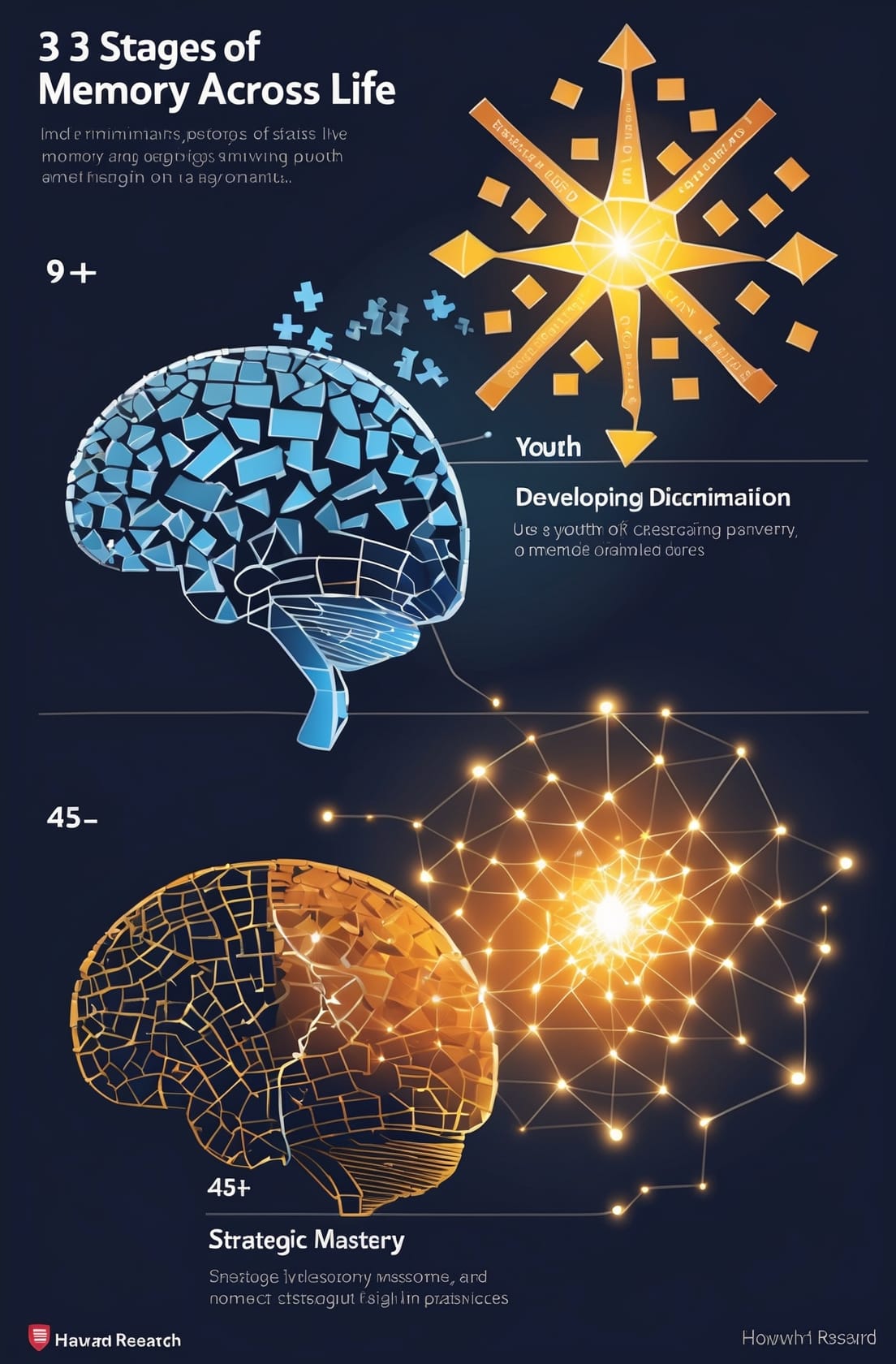 Memory evolution timeline - Midlife cognitive advantages