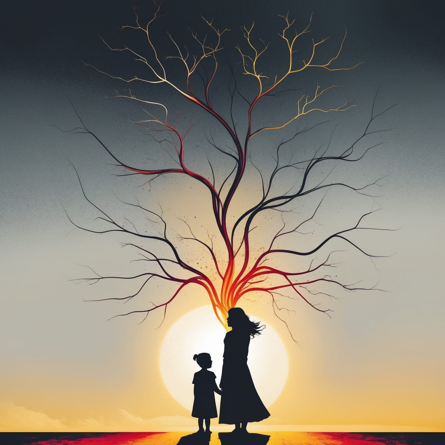 Childhood emotional patterns creating neural pathways between mother and daughter