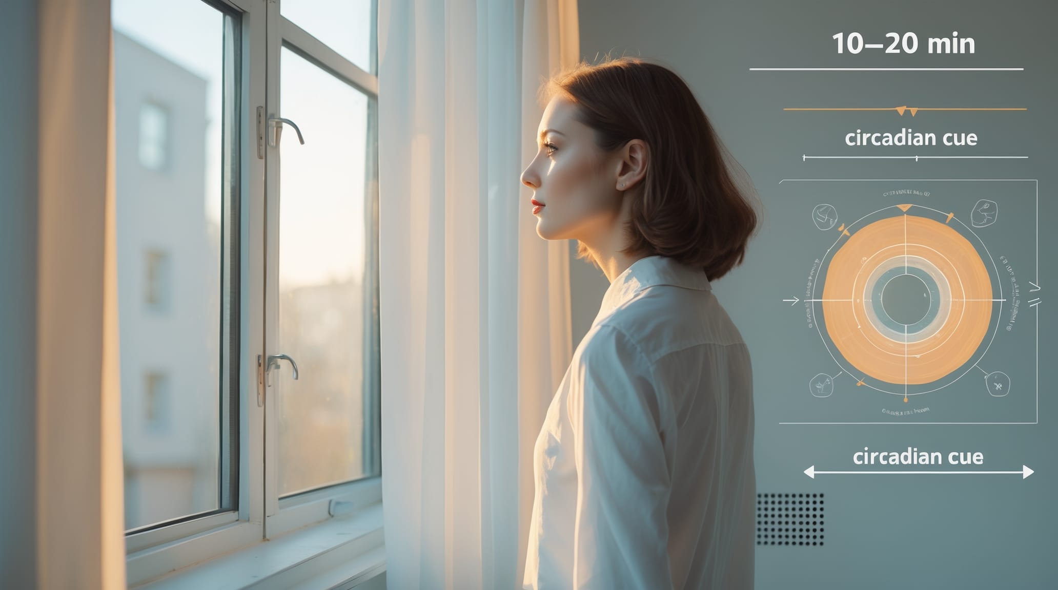 Morning light exposure to reset circadian timing and improve alertness