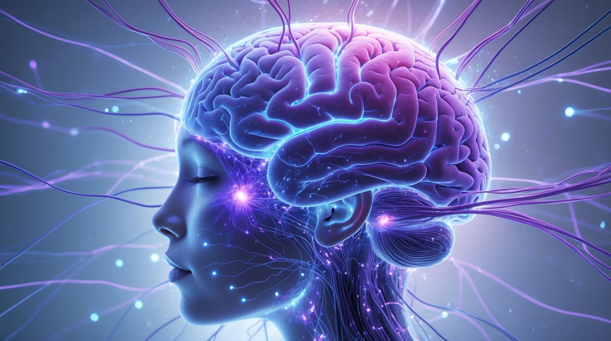 Neurobiological cascade showing interconnected brain networks for sleep, shame, and anxiety in midlife women