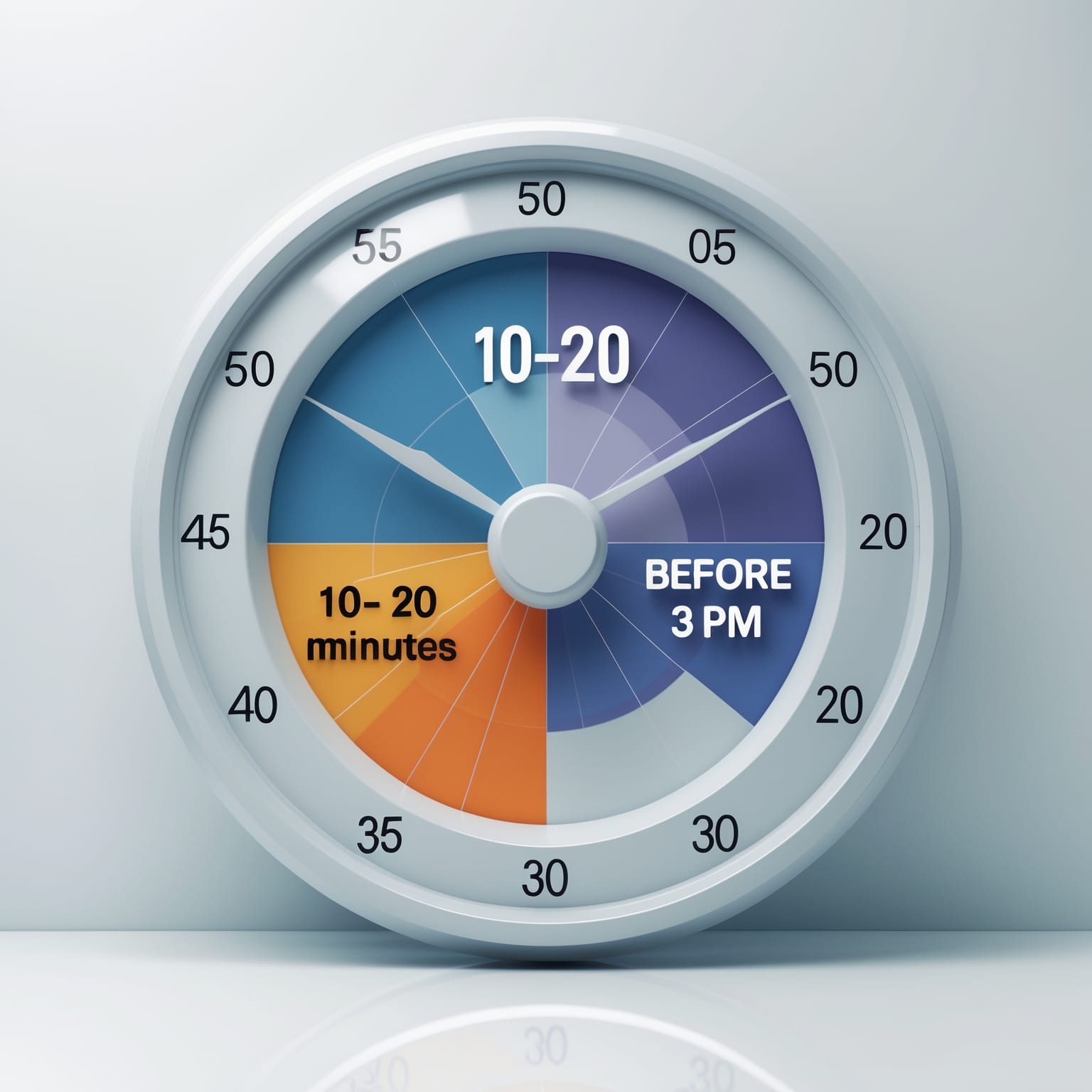 Diagram illustrating a short early afternoon power nap