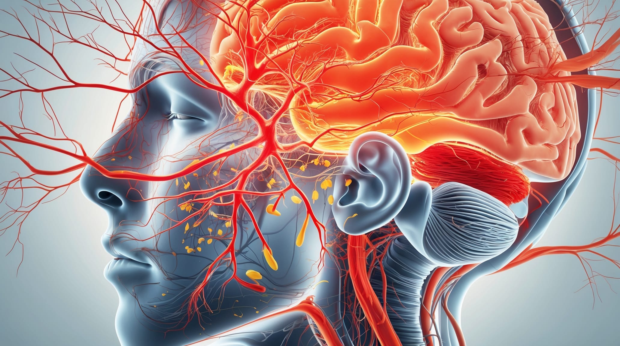 Diagram of sympathetic nervous system hyperactivation contributing to sleep disruption during perimenopause